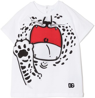 Dolce & Gabbana Children mini-leopard cotton T-shirt
