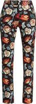 Floral Stretch-Cotton Stovepipe Pants 