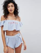 Thumbnail for your product : Tommy Hilfiger beach seersucker cropped beach top in multi