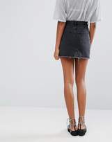Thumbnail for your product : Monki Fray Hem Denim Skirt