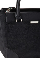 Thumbnail for your product : Forever 21 FOREVER 21+ Faux Leather & Calf Hair Satchel