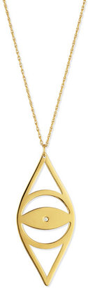 Jennifer Zeuner Jewelry Alba Evil Eye Pendant Necklace with Diamond, 30"L