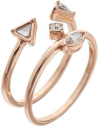 Juicy Couture Geometric Open Ring Set