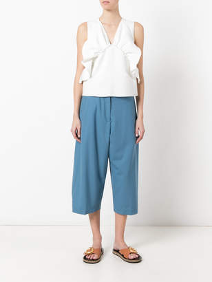 Aalto pleated cropped trousers