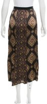 Thumbnail for your product : Dries Van Noten Printed Silk Skirt w/ Tags