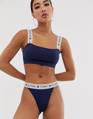 Tommy Hilfiger Authentic bralette in navy - ShopStyle Bras