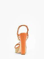 Thumbnail for your product : Halston Leona Leather Platform Sandal