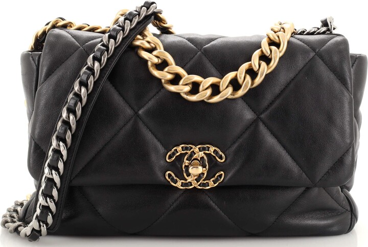 Chanel 19 Flap Bag Quilted Leather Large - ShopStyle