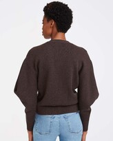 Thumbnail for your product : 7 For All Mankind Drape Sleeve Cardigan In Coffee