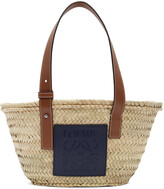 Thumbnail for your product : Loewe Beige & Navy Basket Tote