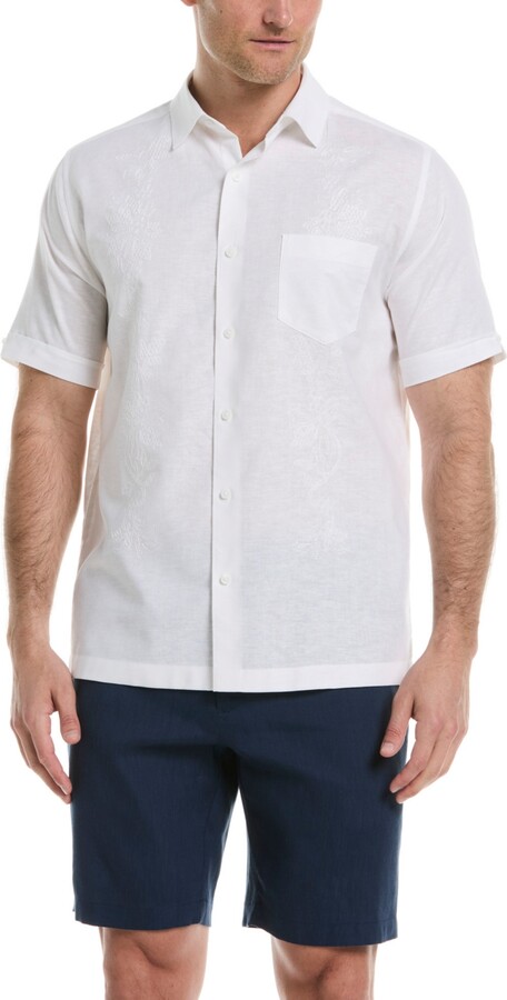 Cubavera Men's Classic-Fit Tonal Embroidered Button-Down Shirt