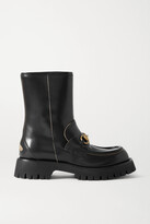 Thumbnail for your product : Gucci Harald Horsebit-detailed Embroidered Leather Ankle Boots