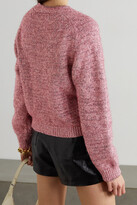 Thumbnail for your product : Ganni Crystal-embellished Metallic Knitted Cardigan - Pink