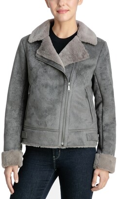 faux suede shearling jacket