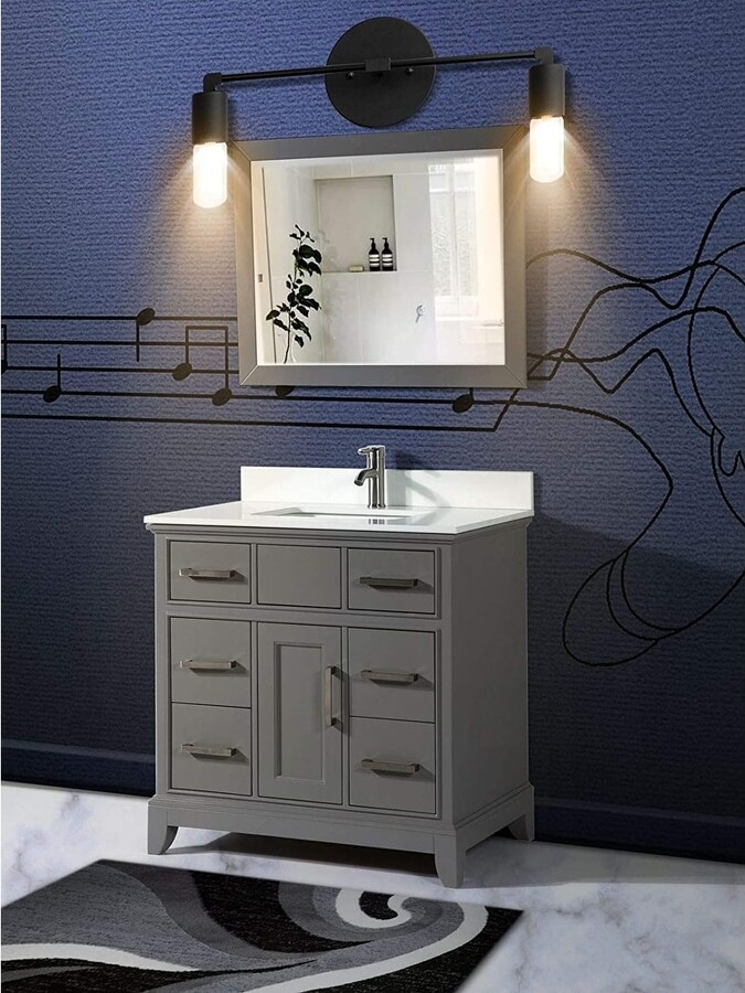 Vanity Art 12-Inch Bathroom Vanity Cabinet 3 Drawer Side Storage