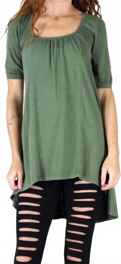 Tough Luv Corset Back Cotton Jersey In Green