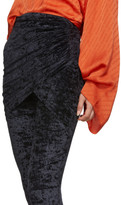 Thumbnail for your product : Balenciaga Black Velvet Draped Front Leggings