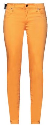 CHEAP MONDAY 31W-34L Women Orange Pants Cotton, Elastane