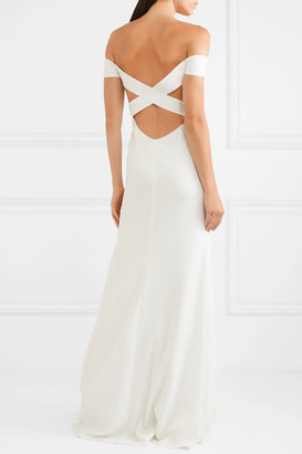 Rime Arodaky Louvre Off-the-shoulder Crepe Gown - White