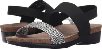 Munro American Pisces (White/Black Fabric Combo) Women's Sandals