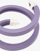 Thumbnail for your product : Bottega Veneta Purple And Sterling Silver Wrapped Leather Cuff Bracelet