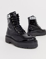 Thumbnail for your product : Tommy Jeans patent leather lace up boot
