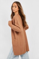 Thumbnail for your product : boohoo Cable Cardigan With Pockets