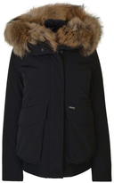 Thumbnail for your product : Woolrich Racoon Hood Bomber Coat