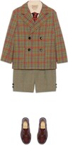 Thumbnail for your product : Gucci Children Square G wool-blend bermuda shorts