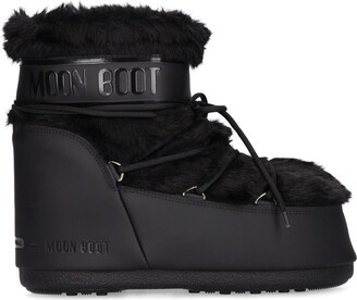 MOON BOOT Icon faux fur and faux leather snow boots