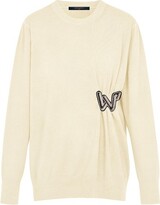 Knitted Pullover With Embroidered Pat 