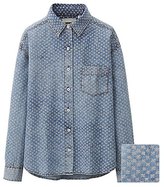 Thumbnail for your product : Uniqlo WOMEN Denim Print Cropped Long Sleeve Shirt