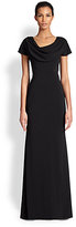 Thumbnail for your product : Badgley Mischka Cowlneck Column Gown