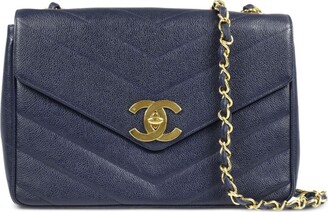 Shopbop Archive Chanel Chevron Single Flap Bag, Lambskin
