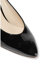 Thumbnail for your product : Mansur Gavriel Heel Slipper Patent-leather Mules - Black
