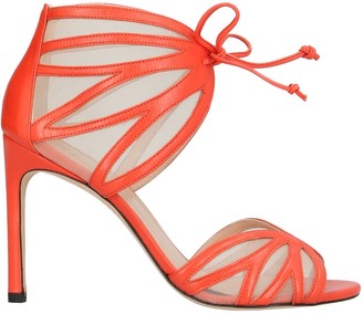 stuart weitzman orange sandals