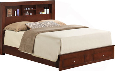 Red Barrel Studio King Storage Bed In Cherry Finish
