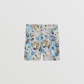 Thumbnail for your product : Burberry Childrens Floral Print Linen Blend Tailored Shorts
