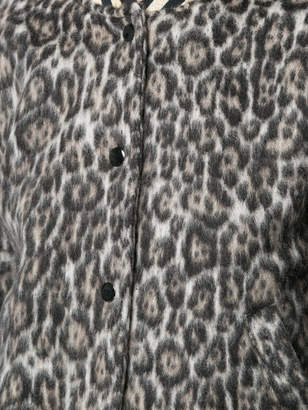 R 13 leopard print bomber jacket