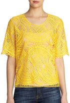 Thumbnail for your product : Mason by Michelle Mason Sheer Lace Tee