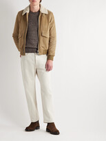 Thumbnail for your product : Valstar Shearling-Trimmed Suede Bomber Jacket
