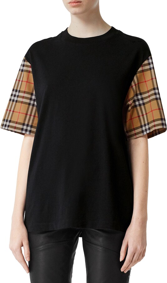 Burberry Serra Vintage Check Sleeve T-Shirt - ShopStyle