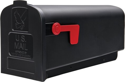 Gibraltar Mailboxes GibraltarMailboxesParsonsClassicPlasticPostMountBlackMailbox
