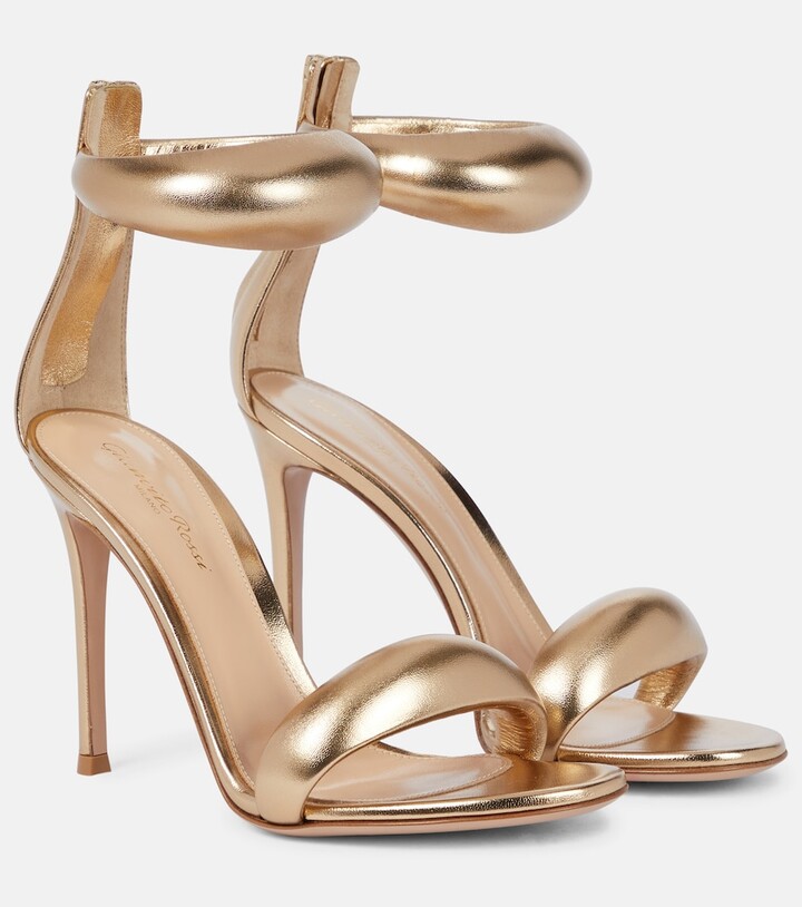 gold cheap heels
