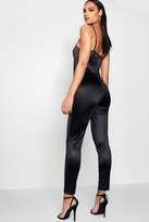 Thumbnail for your product : boohoo Bustier Strappy Catsuit