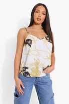 Thumbnail for your product : boohoo Tall Shell Chain Print Woven Camisole
