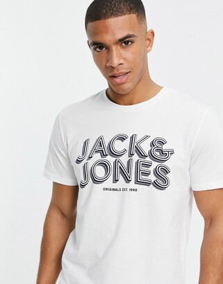 Jack & Jones Mens Plus Logo Printed Tee Men's Clothing, Shoes & Accessories  YO6747283