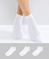Thumbnail for your product : ASOS DESIGN 3 pack sneaker socks
