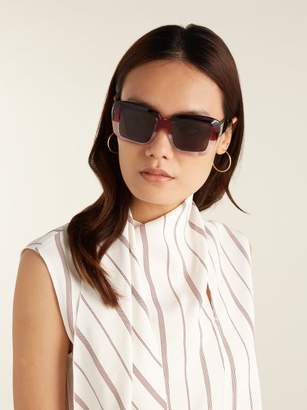 Marni Rothko Square Frame Sunglasses - Womens - Blue Multi
