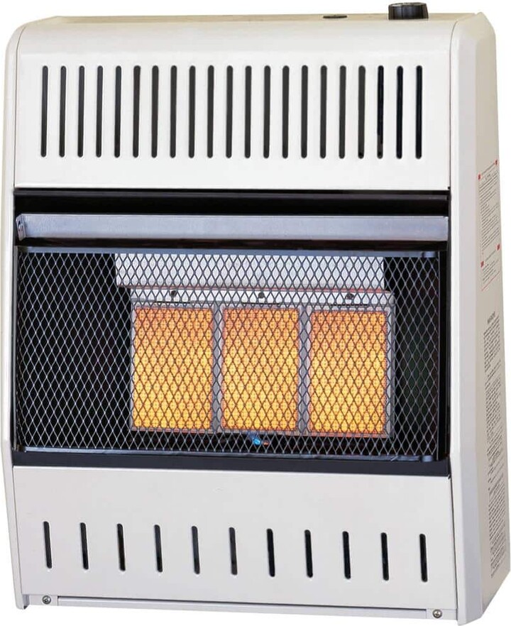 ProCom 15,000 BTU Liquid Propane Ventless Infrared Plaque Heater with Base Feet, T-Stat Control